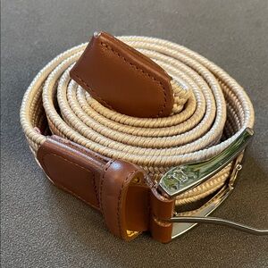 Ghost Gold SAM Braided Tan Belt with Brown Leather Stretch 42/44/46